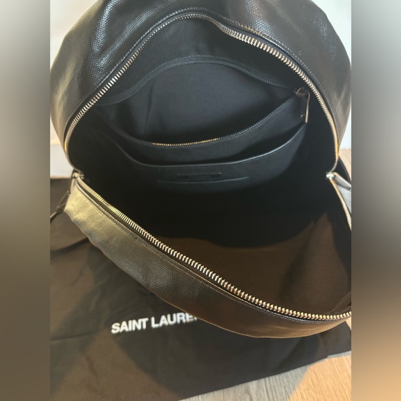 Yves Saint Laurent (YSL) unisex black backpack - Picture 3 of 10